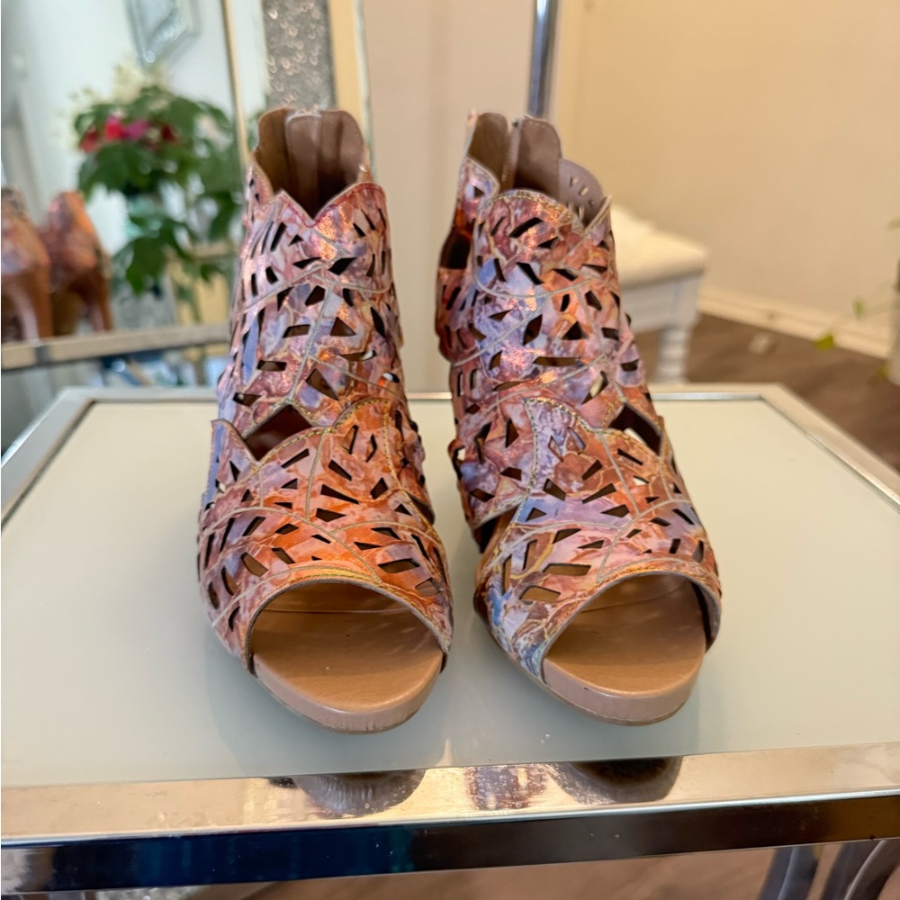 Spring Step Women's shoe - Bronze multi color